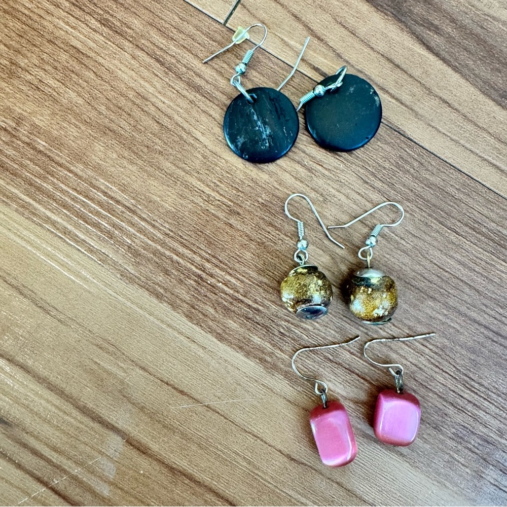 Set 3, Handmade Bead Earrings